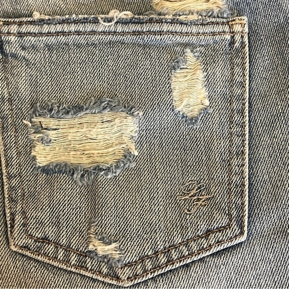 Lovers & Friends Dylan Boyfriend jeans shorts, distressed, color Harper, sz 24 - Picture 5 of 15